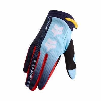 Fox 180 Elevated Youth MX Gloves - Light Blue