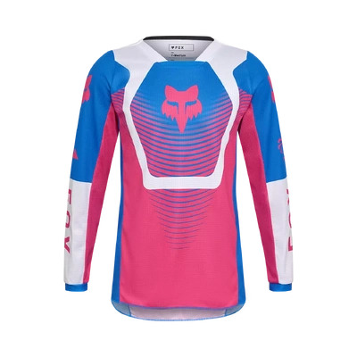 Fox 2026 Youth 180 Collect MX Jersey - Blue/Pink