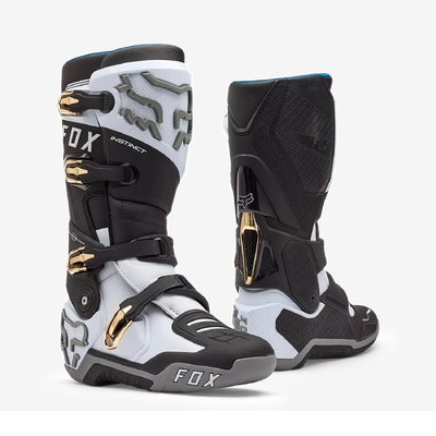 Fox 2026 Instinct MX Boots - White/Black/Grey