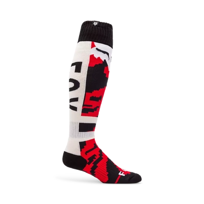 Fox 2026 180 Kairos Sock - White/Fluro Red