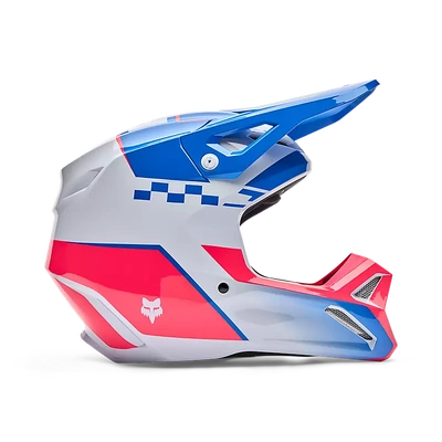 Fox 2026 Youth V1 Collect MX Helmet - Blue/Pink