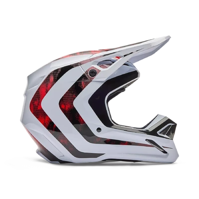 Fox 2026 V1 Kairos MX Helmet - White/Fluro Red
