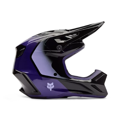 Fox 2026 Youth V3 Spire MX Helmet - Black/Purple