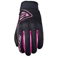 Five Womens Globe Black Pink Gloves