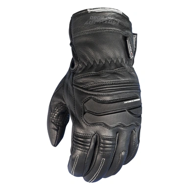Motodry Thredbo Winter Leather Waterproof Gloves - Black