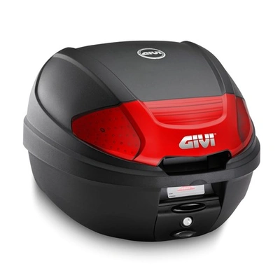 Givi Monolock Topcase (INCLUDES UNIVERSAL PLATE) - Black/Red - 30L