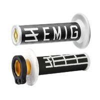 ODI V2 EMIG LOCK ON GRIP 2ST 4ST - BLACK/WHITE