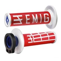 ODI V2 EMIG Red White 2ST 4ST Lock On Grip