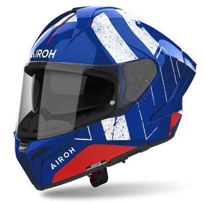 Airoh Matryx Scope Full Face Helmet - Blue/Red Gloss