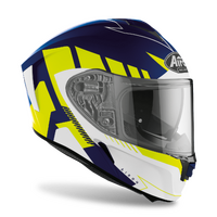 Airoh Spark Rise Matte Helmet - Blue/Yellow/White