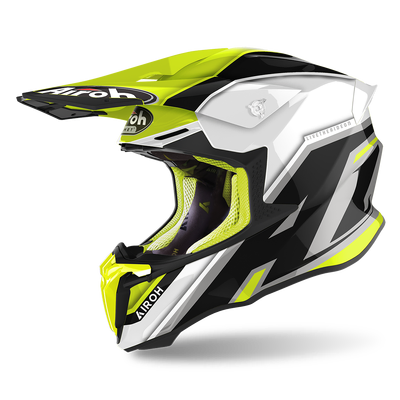 Airoh Twist 2.0 Shaken MX Helmet - Yellow Gloss
