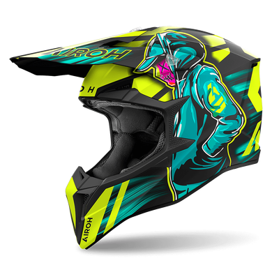 Airoh Wraaap Cyber MX Helmet - Yellow Matt