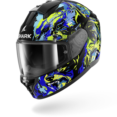 Ridill 2 Raging Beast Full Face Helmet - Black/Blue/Green