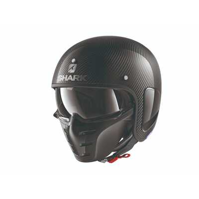 Shark S-Drak Carbon Carbon Skin Helmet - Carbon/Silver/Black