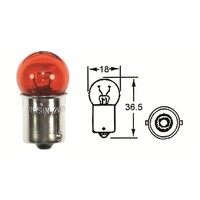 MCS IND BULBS 12V 21W AMBER SML HEAD