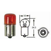 BULB SM 12V 10W AMBER O/SET