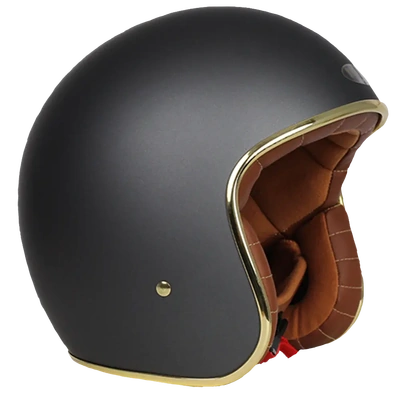 RXT A611C Classic Open Face Helmet (No Studs) - Dark Ash Grey - L