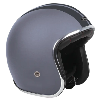 RXT A611C Classic Open Face Helmet (No Studs) - Matt Grey/Black - 2XL