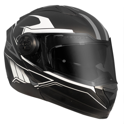 RXT 909 Modular Helmet - Matt Black/White - S