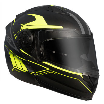 RXT 909 Modular Helmet - Matt Black/Yellow - L