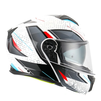 RXT 918 Modular Helmet - Gloss Wht/Blk/Red - M