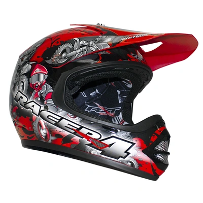 RXT Kids A717K Racer 4 MX Helmet - Red - XS