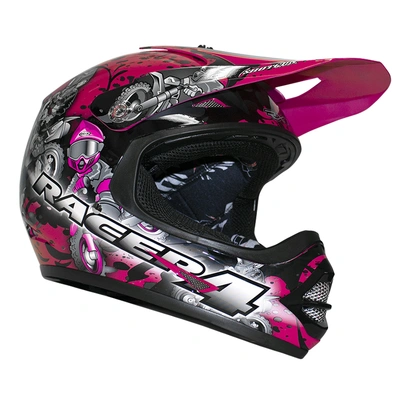 RXT Kids A717K Racer 4 MX Helmet - Magenta - M