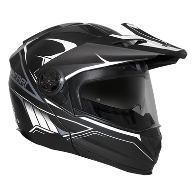 RXT 909P Safari Modular Helmet - Black/White 