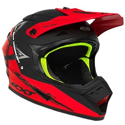 RXT A727 Sector Wrath MX Helmet - Matt Black/Red 