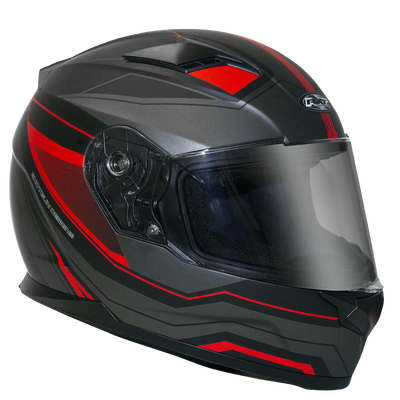 RXT 817 Street Missile Full Face Helmet - Matt Black/Red - XL