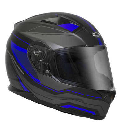 RXT 817 Street Missile Full Face Helmet - Matt Black/Blue - S