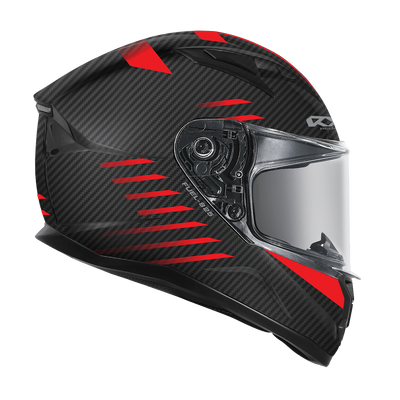 RXT 825 Street 2 Fuel Full Face Helmet - Matt Carbon Black/Red - XS