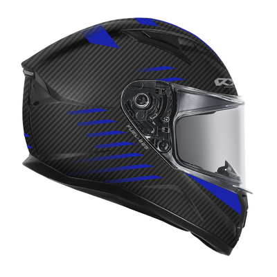 RXT 825 Street 2 Fuel Full Face Helmet - Matt Carbon Black/Blue - XL