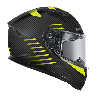 RXT 825 Street 2 Fuel Full Face Helmet - Matt Carbon Black/Fluro - L