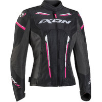 Ixon Womens Striker Air Waterproof Jacket - Black/White/Pink