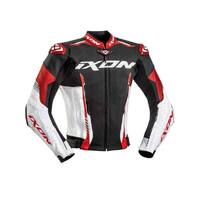 Ixon Vortex 2 Leather Jacket - Black/White/Red