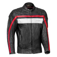 Ixon Pioneer Leather Jacket - Black/White/Red