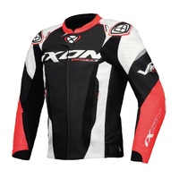 Ixon Vortex 3 Leather Jacket - Black/White/Red