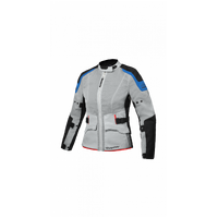 Ixon Womens M-Njord Jacket - Light Grey/Blue/Bright Red