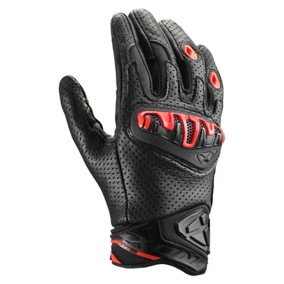 Ixon Mirage Leather Glove - Black Red