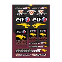 Ixon VDS 2022 Sticker Sheet - Burgundy/Grey/Black