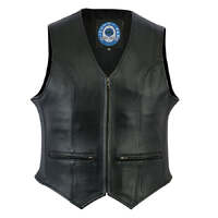 Johnny Reb Ovens Leather Vest - Black