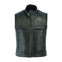 Johnny Reb Botany Vintage Leather Vest - Black