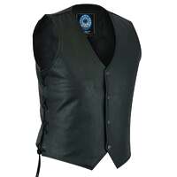 Johhny Reb Plenty Leather Vest - Black