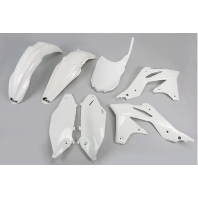 UFO Kawasaki Plastics Kit - KX250F 14-16 - White