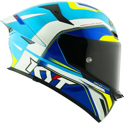 KYT TT Revo GP Full Face Helmet - White/Blue