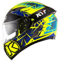 KYT Falcon 2 Rift Helmet - Yellow/Blue