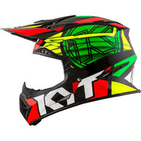 KYT Jump Shot #1 Helmet - Black/Fluro Green/Yellow