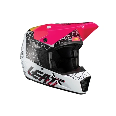 Leatt Youth 3.5 V21.2 Skull Helmet - White/Black/Pink