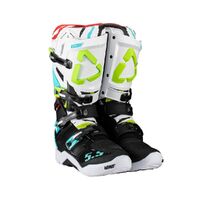 Leatt 5.5 Flexlock Tiger Boots - Black/White/Blue/Green